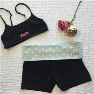 PINK Shortie Foldover Yoga Shorts